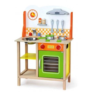 Detská drevená kuchynka Fantastic s príslušenstvom, Viga